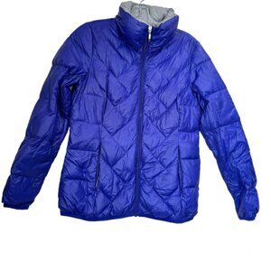 IZOD Perform Down Puffer Lightweight Jacket Pockets Zipper Quilted Goose Coat S